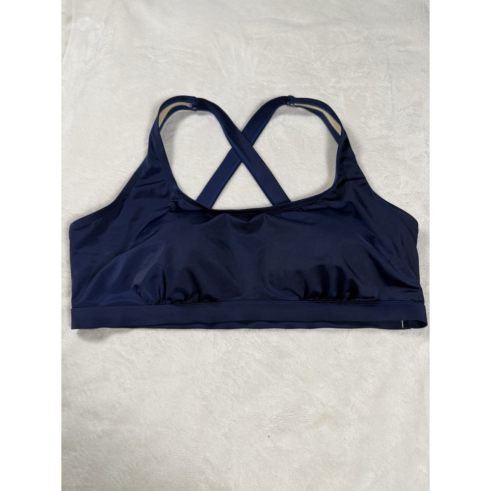 Swim365 Bikini Top Womens 22 Blue Underwire Strappy Back Plus NWT